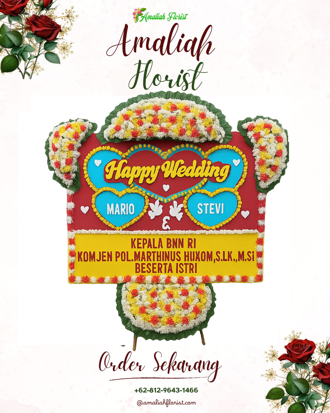 Papan Bunga Pernikahan Kalisat